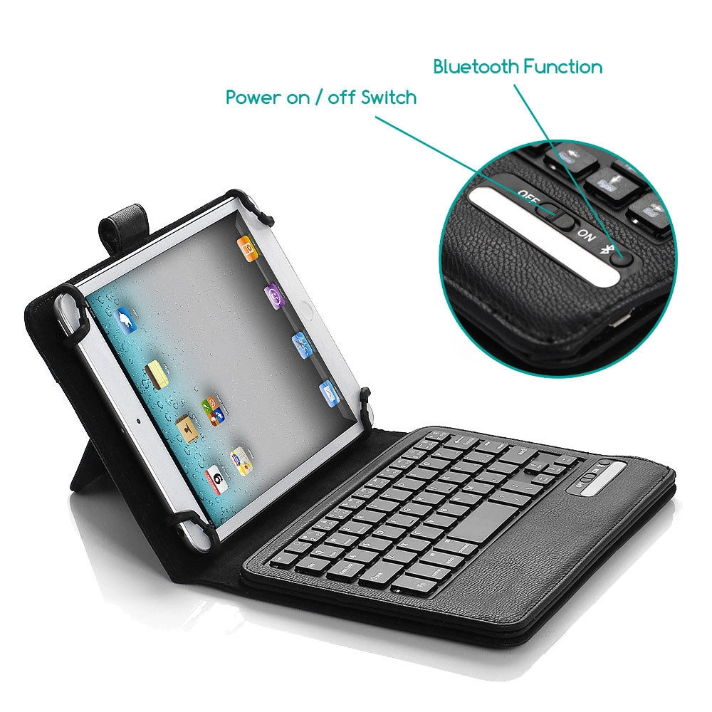 Bao Da Kèm Bàn Phím Bluetooth Loại Đa Năng cho Máy Tính Bảng 7.0"-8.0" Bao Da Kèm Bàn Phím Bluetooth Loại Đa Năng cho Máy Tính Bảng 7.0"-8.0"