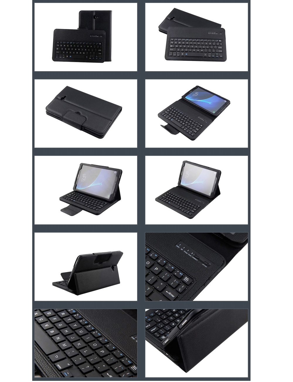 Bàn phím bluetooth Samsung T585/ T580/ Samssung Tab A6 10.1" kèm bao da book cover