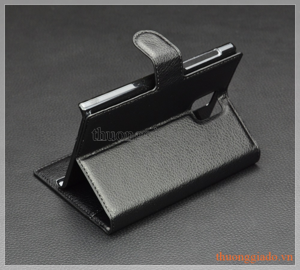 Bao da Blackberry Passport Q30 flip cover màu đen