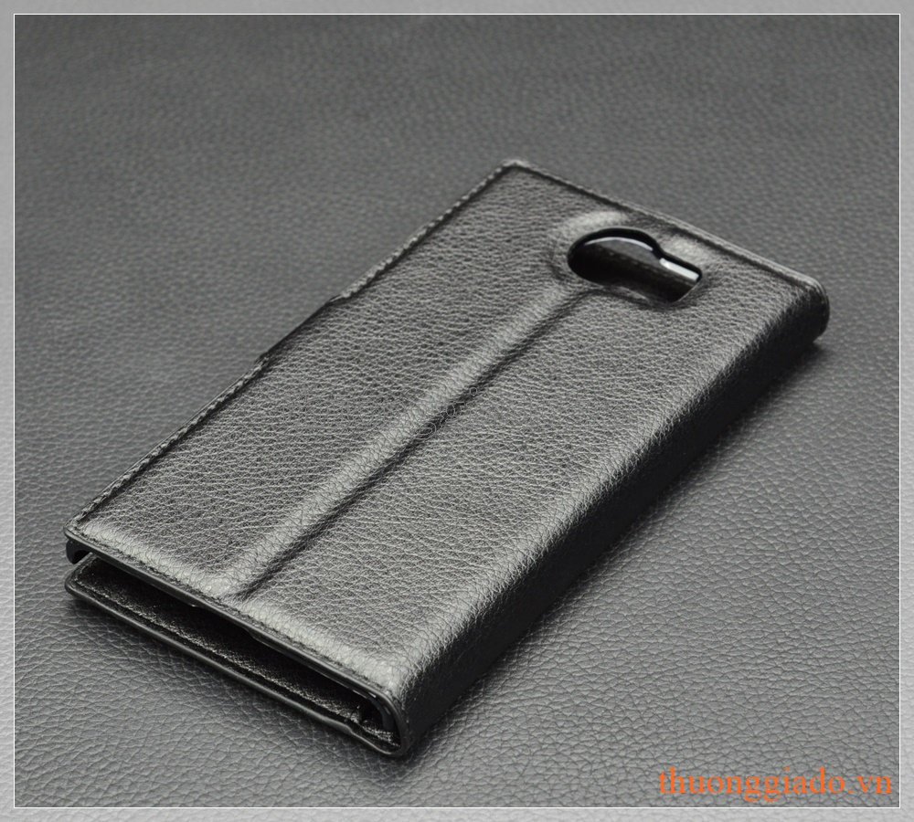 Bao da blackberry Priv flip cover màu đen