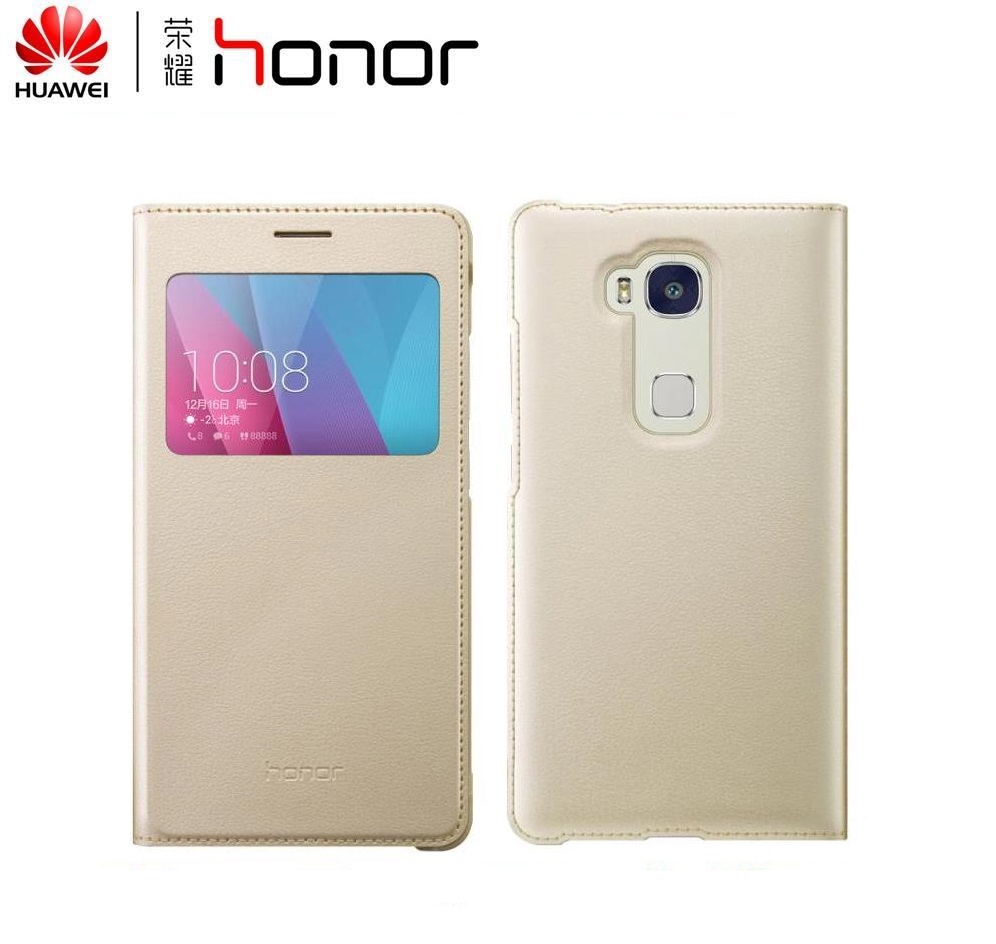 Bao Da Cầm Tay cho Honor Play 5X, Honor 5X Original Window Flip Leather Case Cover