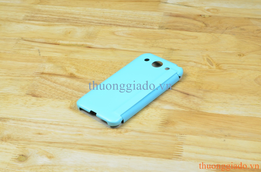 Bao da cầm tay Lots Double View Cho LG Optimus G Pro F240 E980 (2 ô cửa sổ) Màu Xanh