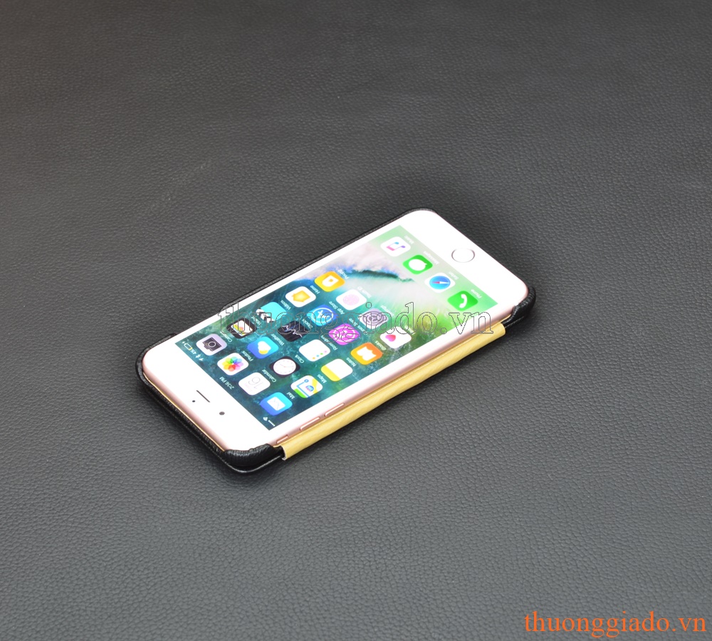 Bao da cầm tay nắp gập mở ngang cho iPhone 7 Plus (5.5"), hiệu XOOMZ