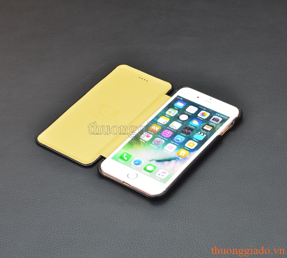 Bao da cầm tay nắp gập mở ngang cho iPhone 7 Plus (5.5"), hiệu XOOMZ