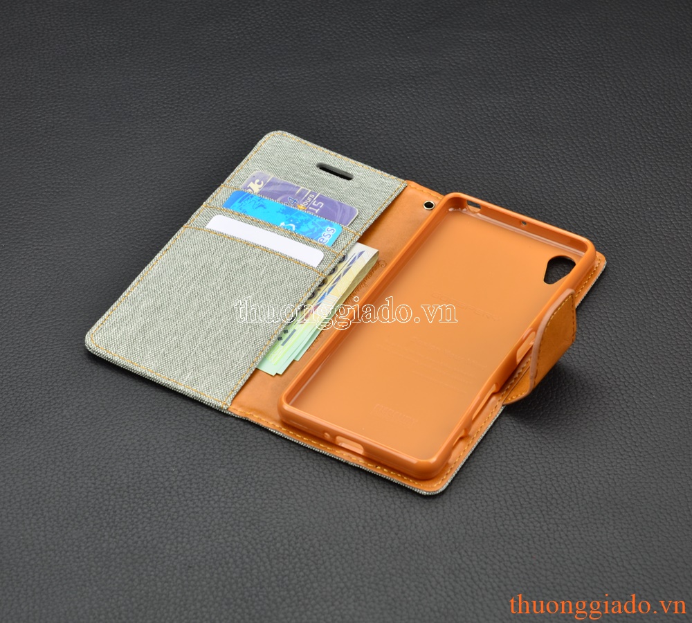 Bao da cầm tay nắp gập Sony Xperia XZ (5.2")/ XZs/ CANVAS DIARY, MERCURY