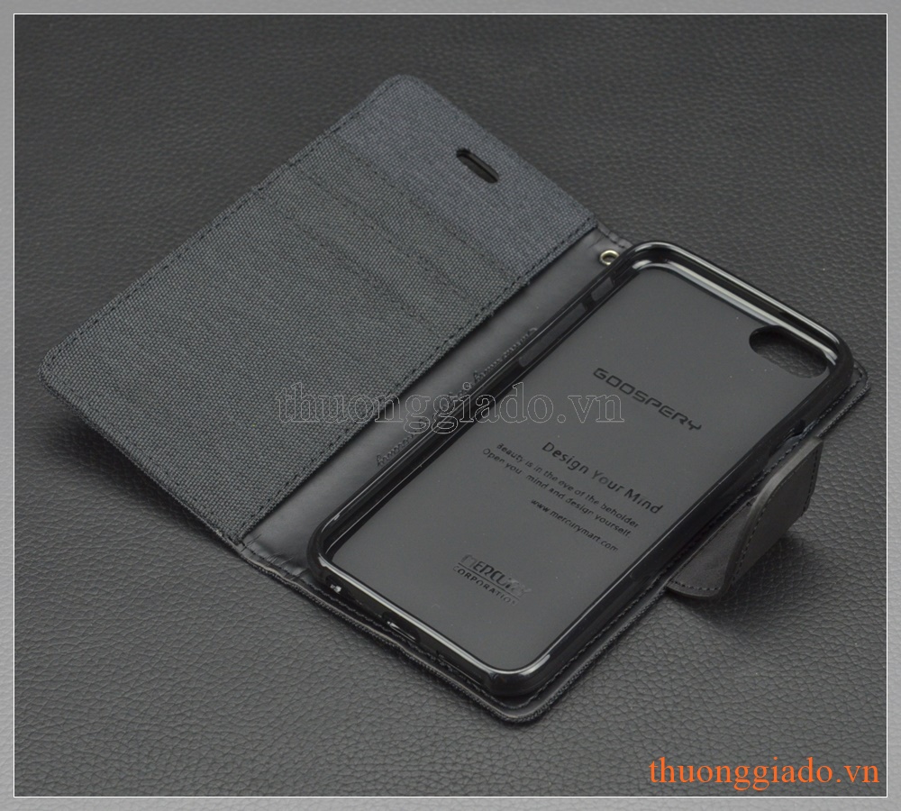 Bao da iPhone 6s/ iPhone 6, hiệu GOOSPERY, CANVAS DIARY flip leather case
