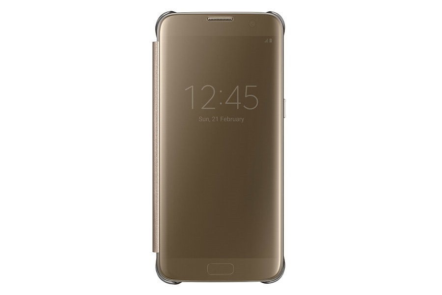 Bao Da Samsung Galaxy S7 Edge NG935 Clear View Cover Màu Vàng Gold Chính Hãng