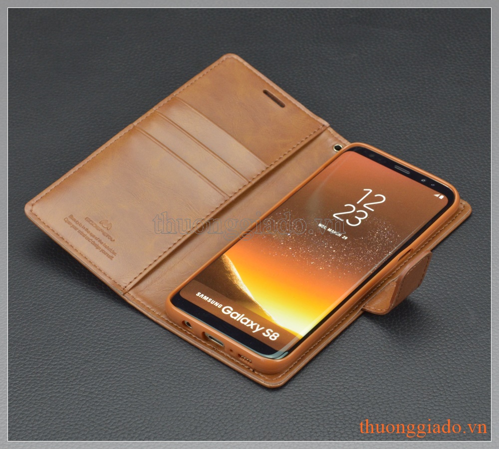 Bao da Samsung Galaxy S8/ G950 hiệu GOOSPERY, BLUE MOON flip leather case