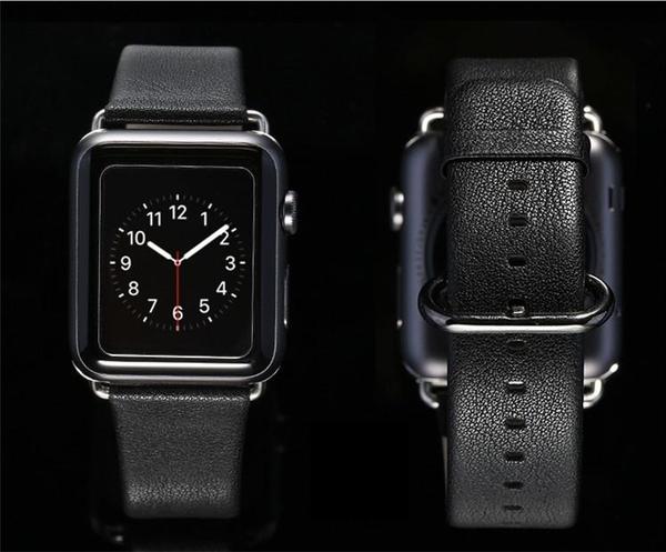 Dây da thay thế Apple Watch 38mm màu đen (hiệu REMAX, da bò mịn)