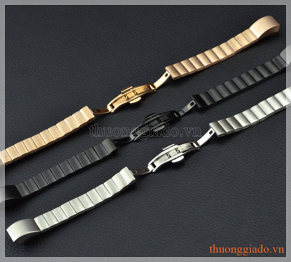 Dây đeo tay thay thế cho Fitbit Alta/ Fitbit Alta HR (thép không gỉ, mắt dây to)