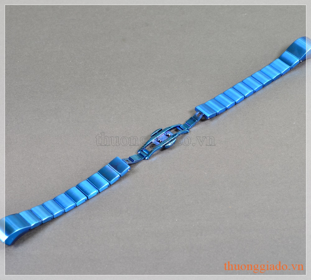 Dây đeo tay thay thế Fitbit Alta/ Fitbit Alta HR màu xanh (thép không gỉ,mắt dây to)