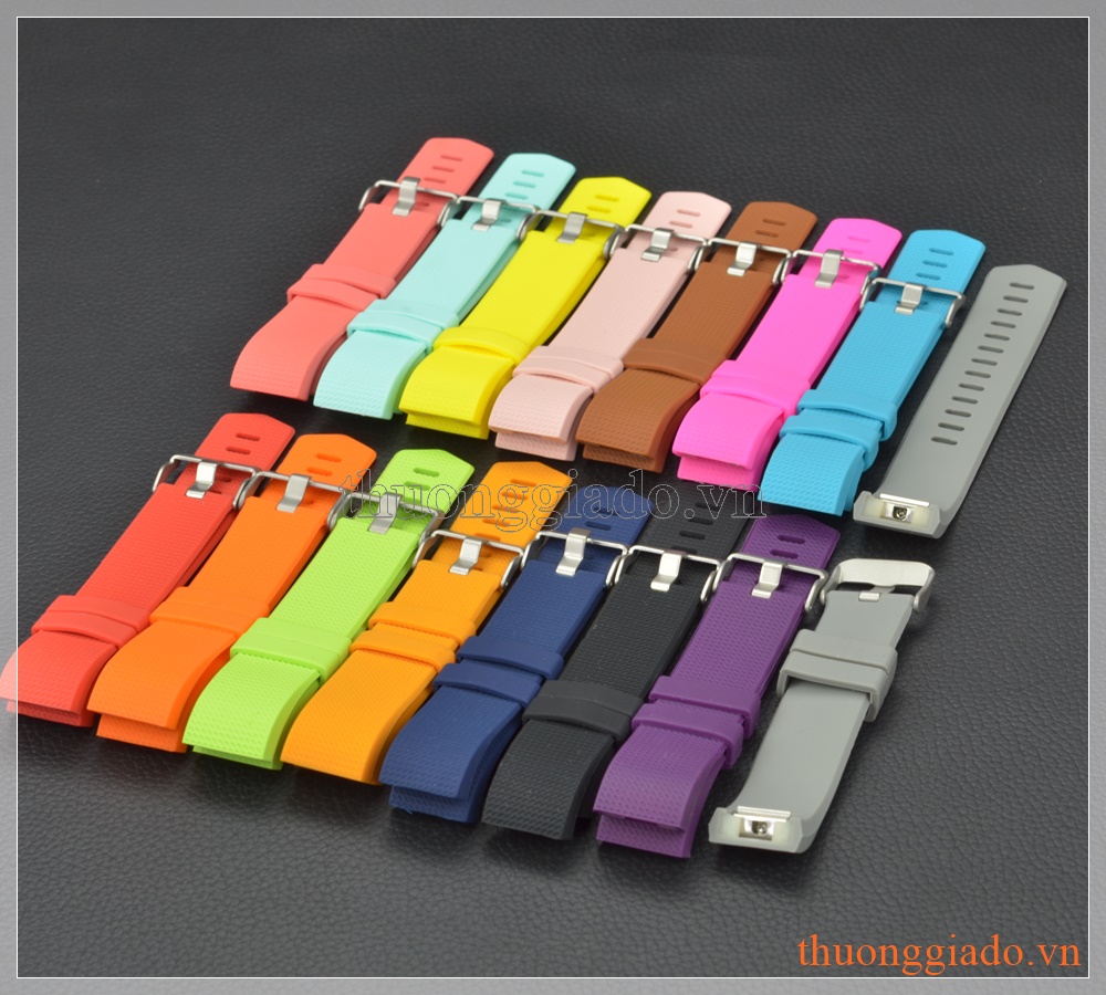 Dây đồng hồ Fitbit Charge 2 (chất liệu cao su, nhiều màu sắc)