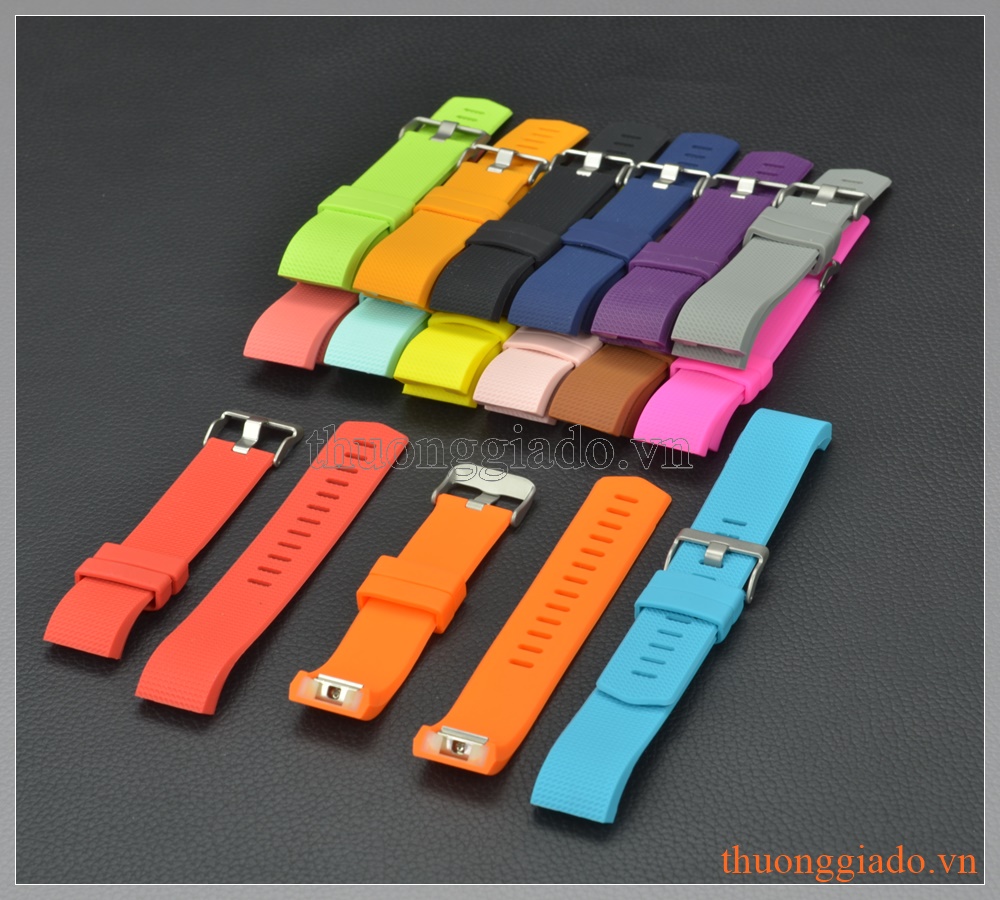 Dây đồng hồ Fitbit Charge 2 (chất liệu cao su, nhiều màu sắc)