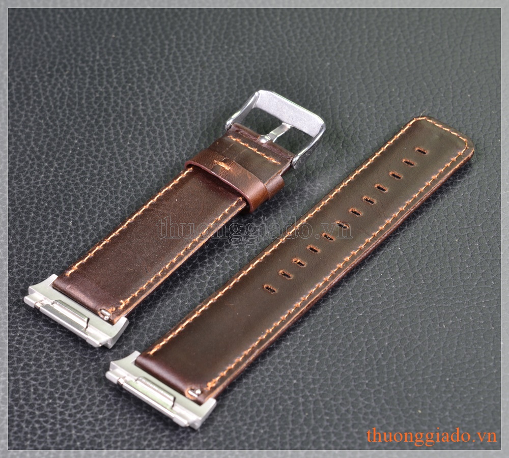 Dây đồng hồ Fitbit Ionic (da bò, màu nâu cà phê)