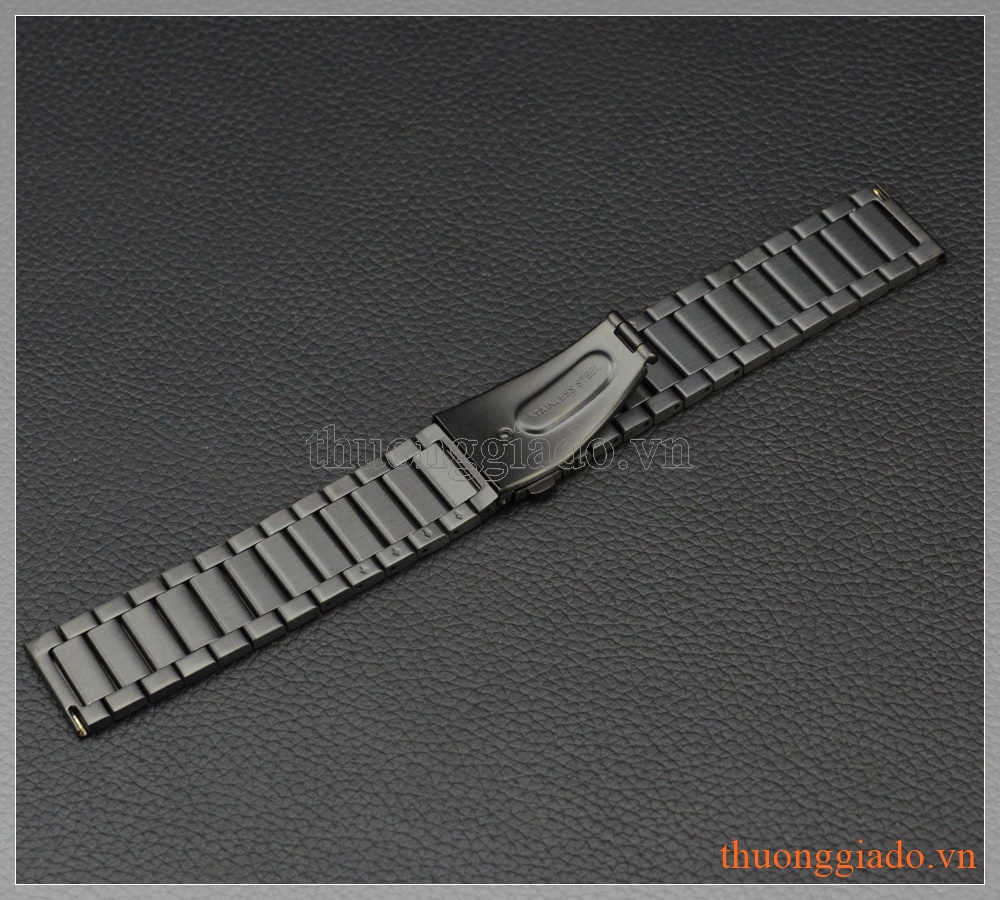 Dây đồng hồ Samsung Gear S3 classic, Gear S3 frontier (hợp kim, màu đen, mẫu 2)