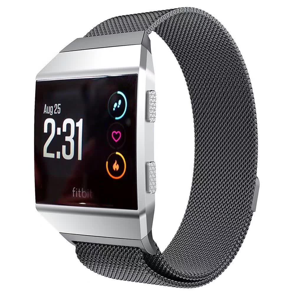 Dây đồng hồ thông minh Fitbit Ionic (thép không gỉ, mắt lưới siêu nhỏ)