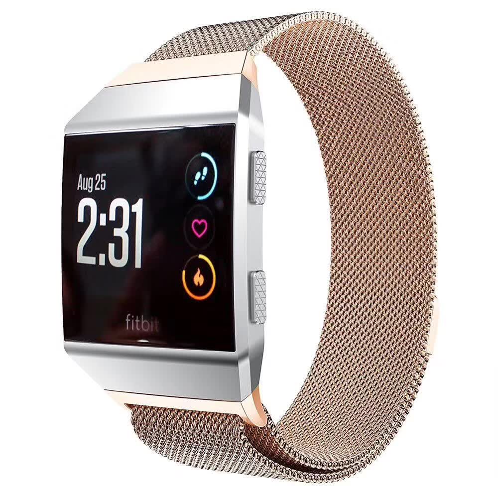 Dây đồng hồ thông minh Fitbit Ionic (thép không gỉ, mắt lưới siêu nhỏ)