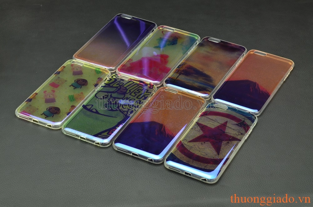 Ốp lưng silicone iPhone  6 Plus, iPhone  6S Plus, ốp thời trang với mặt lưng in hình 3D