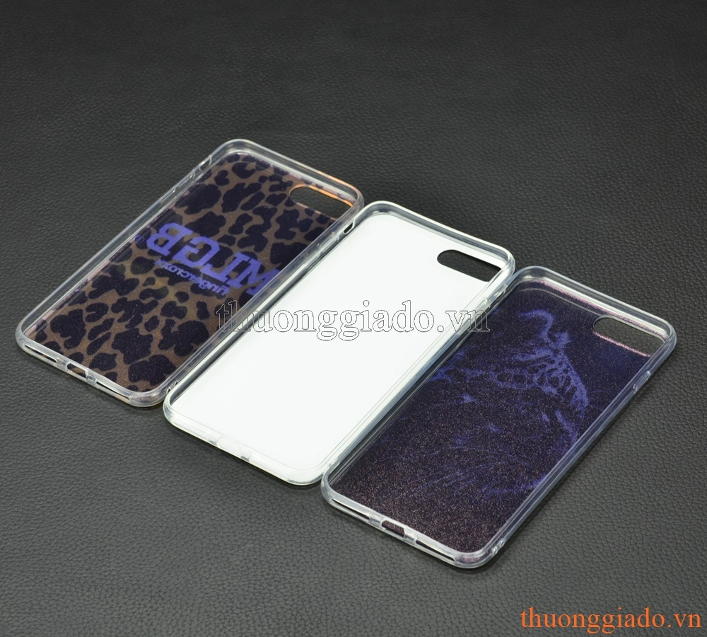 Ốp lưng silicone iPhone 7 Plus (5.5"), mặt lưng in 3D, chủ đề Báo đốm