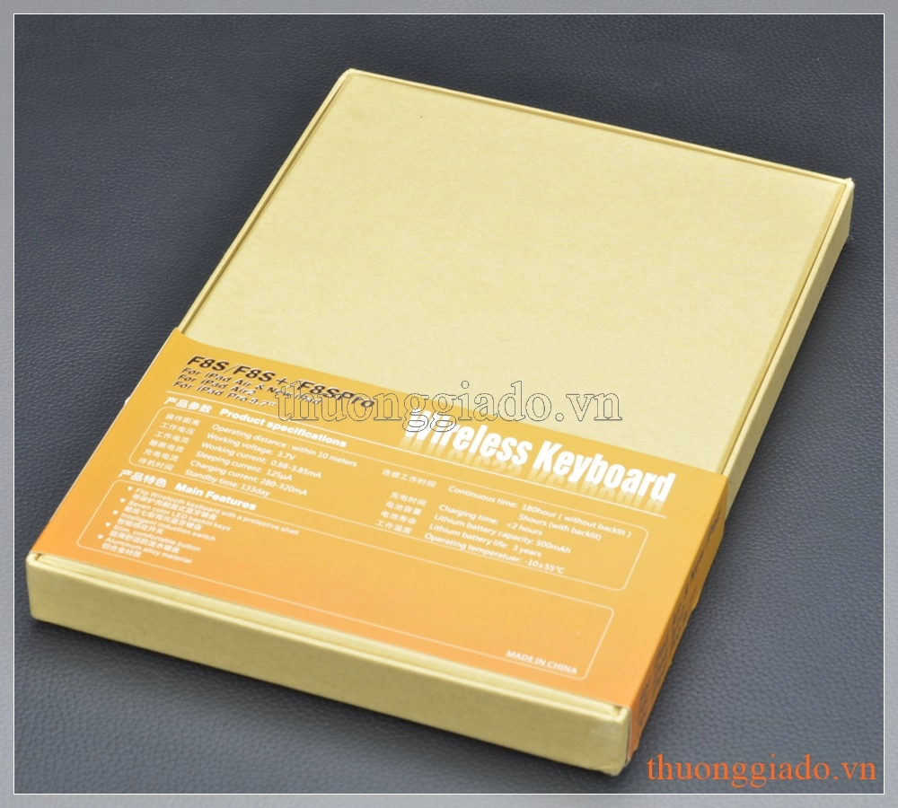 Bàn phím bluetooth iPad 2018 (9.7"),iPad 2017 (9.7")/F8S/F8S+/F8SPRO Wireless Keyboard