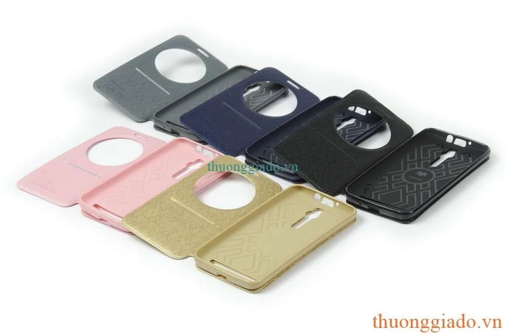 Bao Da Cầm Tay có cửa sổ View cho Asus Zenfone 2 Zenfone2 ZE551 (5.5inchs)