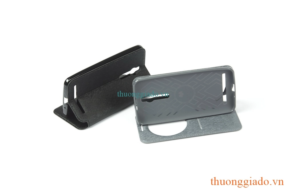 Bao Da Cầm Tay có cửa sổ View cho Asus Zenfone 2 Zenfone2 ZE551 (5.5inchs)