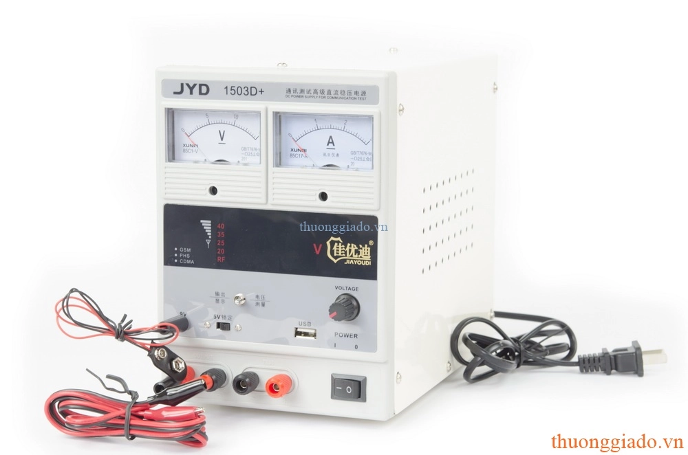 Máy kẹp & cấp nguồn & đo sóng JYD 1503D+ (15V-3A)
