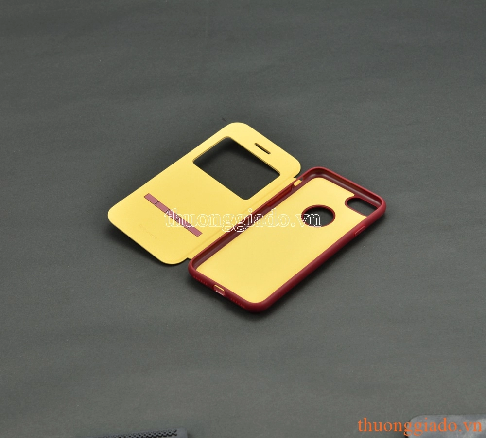 Bao da cầm tay iPhone 7 (4.7"), hiệu Besaus, có của sổ view