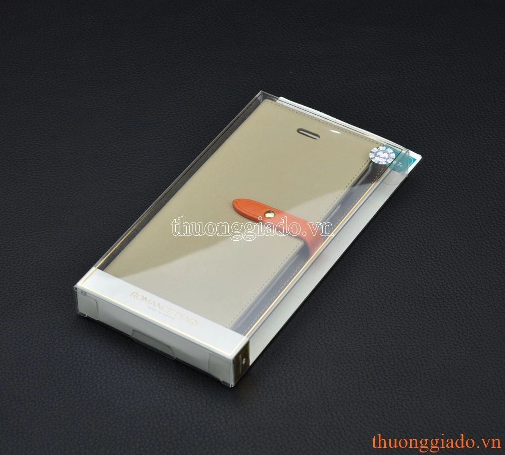 Bao da cầm tay nắp gập mở cho iPhone 7 Plus (5.5"), ROMANCE DIARY, MERCURY