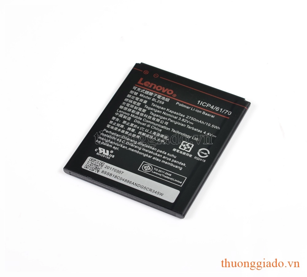Thay pin Lenovo K5 5.0"/ Lenovo K5 Plus (BL259), 2750mAh, li-ion polymer battery