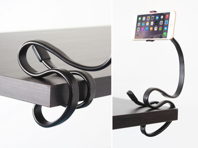 Kẹp giữ máy điện thoại trên bàn, trên cổ (Phoseat, Phone Stand)