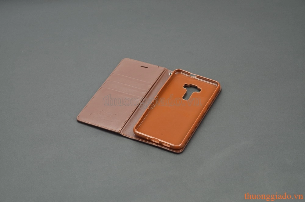 Bao da cầm tay cho Asus Zenfone 3 (5.5")-ZE552KL, Hiệu HANMAN (CANVAS DIARY)