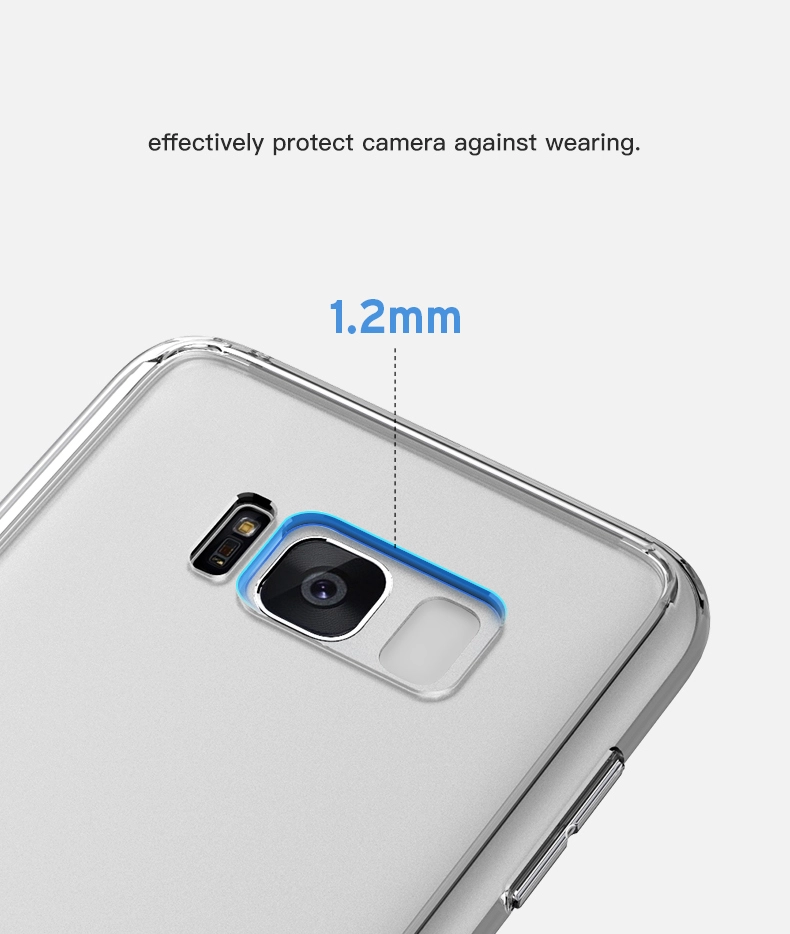 Ốp lưng Samsung Galaxy S8/ G950, lưng trong viền mạ màu (ROCK Pure Series)