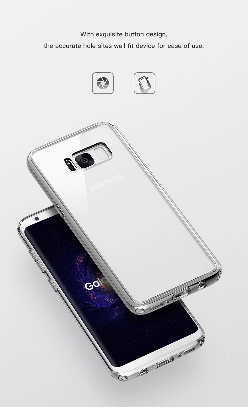 Ốp lưng Samsung Galaxy S8/ G950, lưng trong viền mạ màu (ROCK Pure Series)