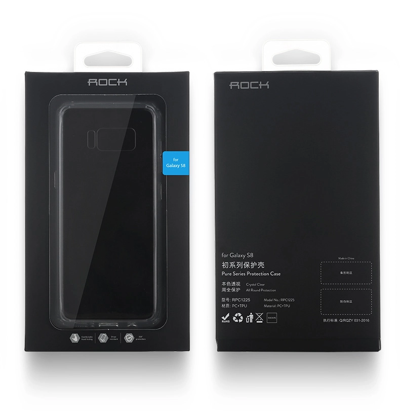 Ốp lưng Samsung Galaxy S8/ G950, lưng trong viền mạ màu (ROCK Pure Series)