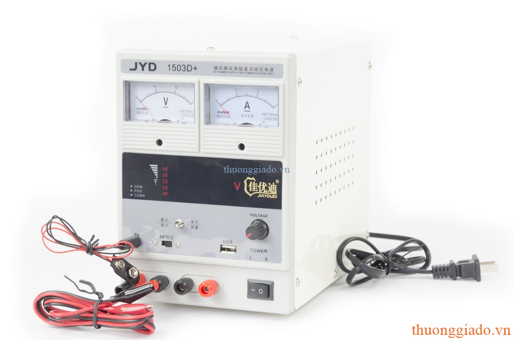 Máy kẹp & cấp nguồn & đo sóng JYD 1503D+ (15V-3A)