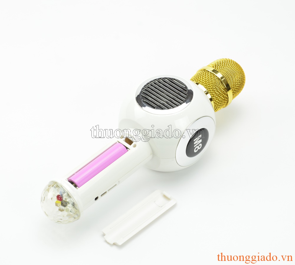 Míc kèm loa hát Karaoke M8 chính hãng (Có đèn led nhấp nháy)