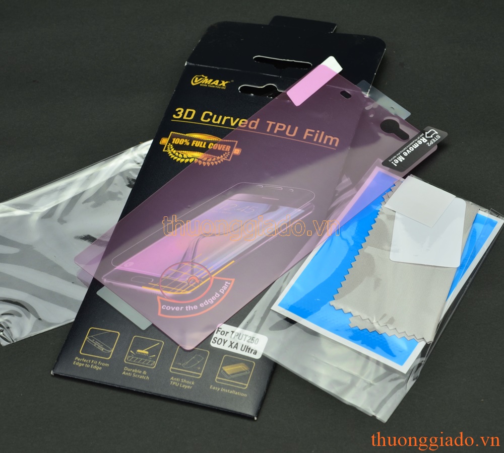 Miếng dán full màn hình Sony Xperia  XA Ultra (6.0"), hiệu Vmax