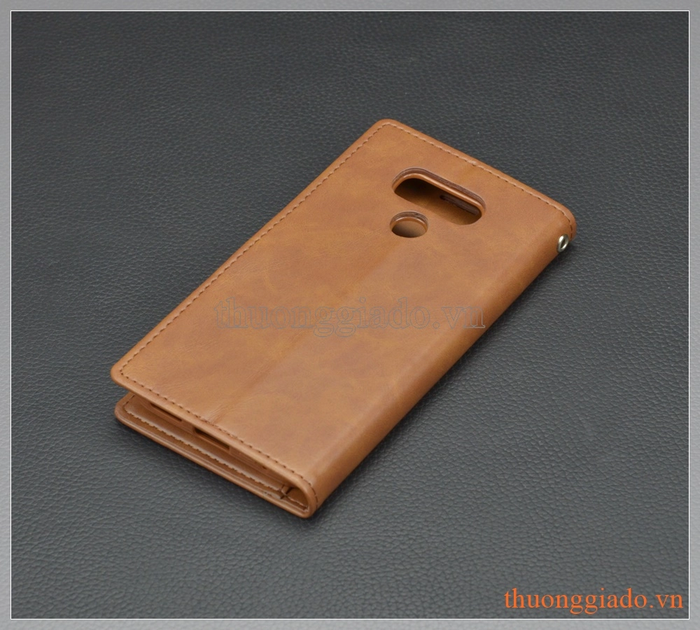 Bao da LG G6, hiệu GOOSPERY, BLUE MOON flip leather case