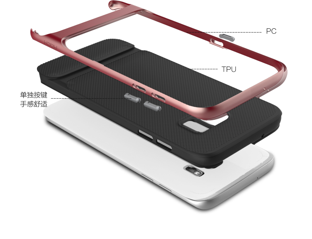 Ốp lưng Samsung Galaxy S7 Edge G935 (hiệu ROCK, ROYCE CASE)