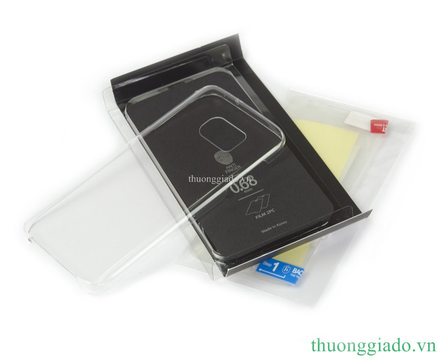 Ốp lưng Samsung Galaxy S7/ NG930 nhựa cứng trong suốt(kèm 2 miếng dán full màn hình)