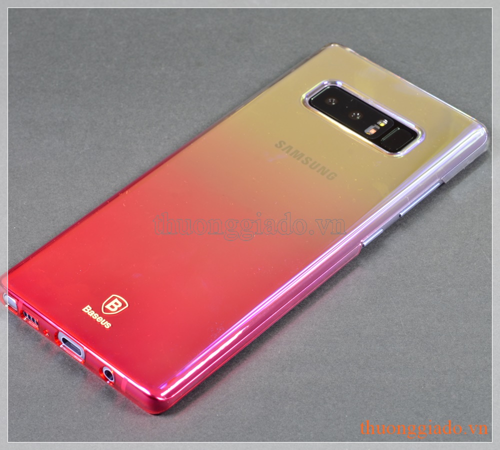Ốp lưng Samsung Note 8/ N950 (màu sắc, hiệu Baseus, Glaze Case)