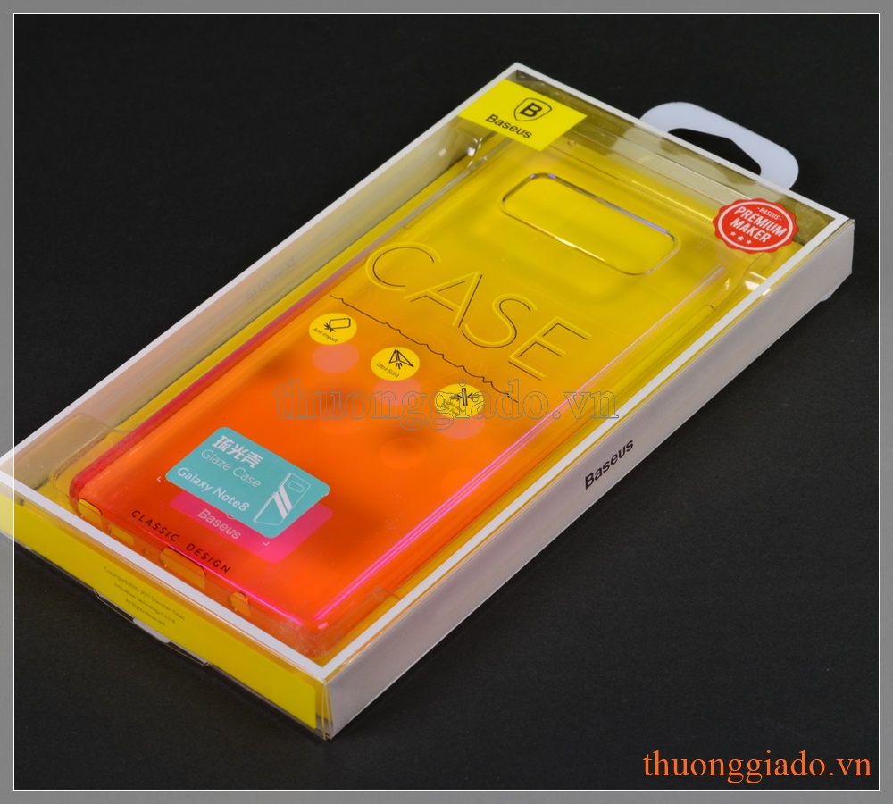Ốp lưng Samsung Note 8/ N950 (màu sắc, hiệu Baseus, Glaze Case)