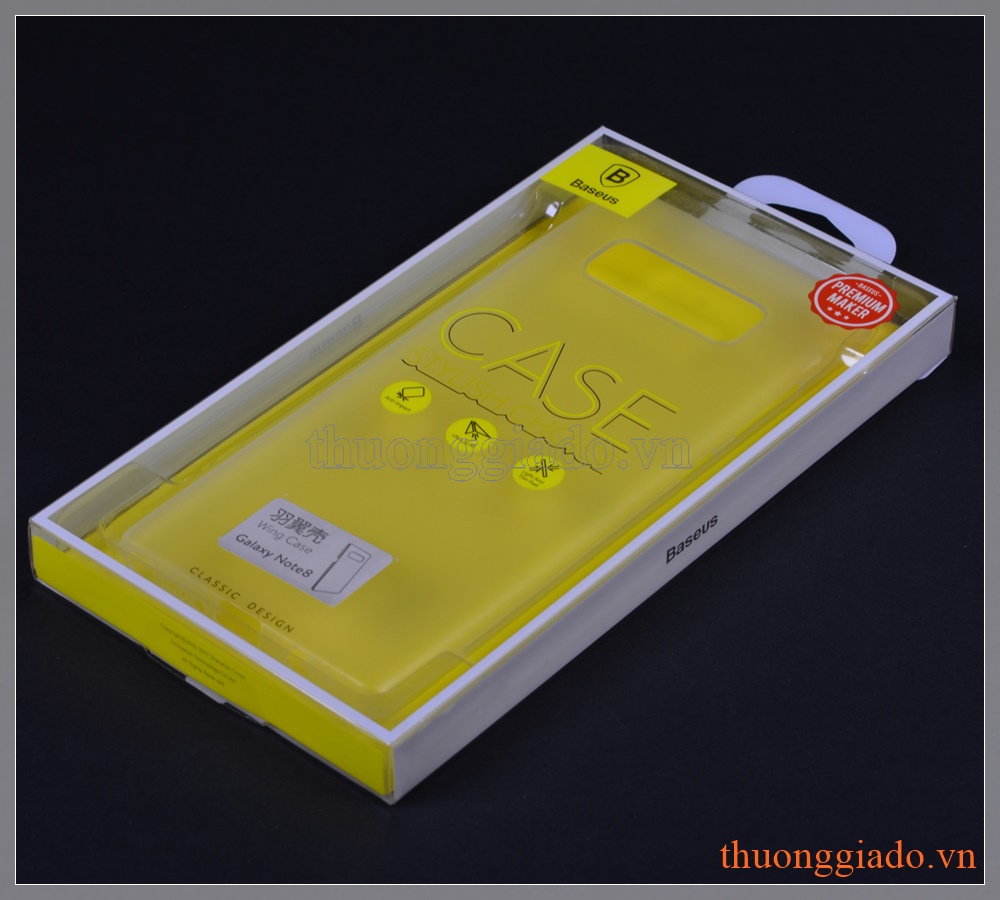 Ốp lưng Samsung Note 8/ N950 (nhựa cứng siêu mỏng, hiệu Baseus, Wing case)