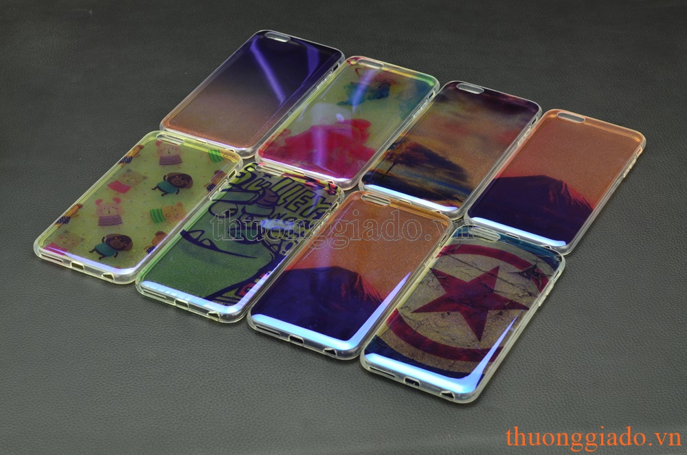 Ốp lưng silicone iPhone  6 Plus, iPhone  6S Plus, ốp thời trang với mặt lưng in hình 3D