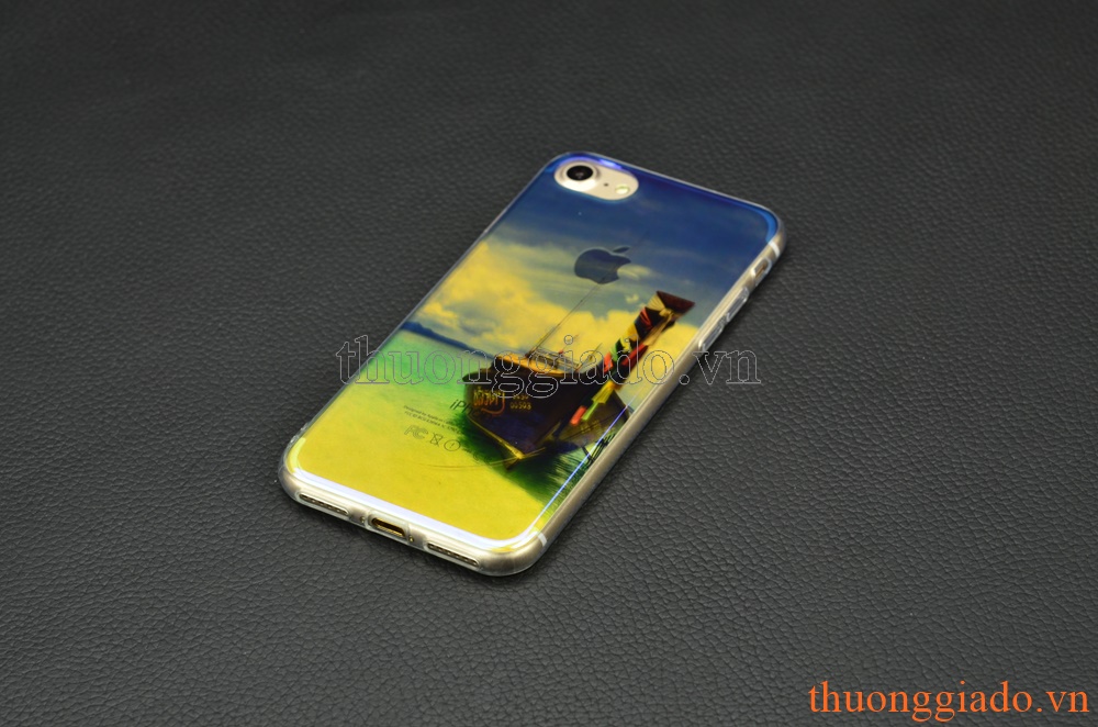 Ốp lưng silicone iPhone 7 (4.7"), mặt lưng in hình 3D