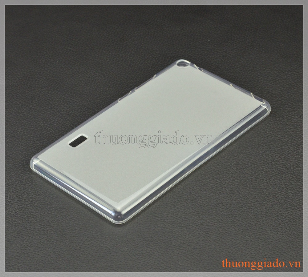 Ốp lưng silicone Lenovo Tab3 7, viền trong suốt lưng mờ đục
