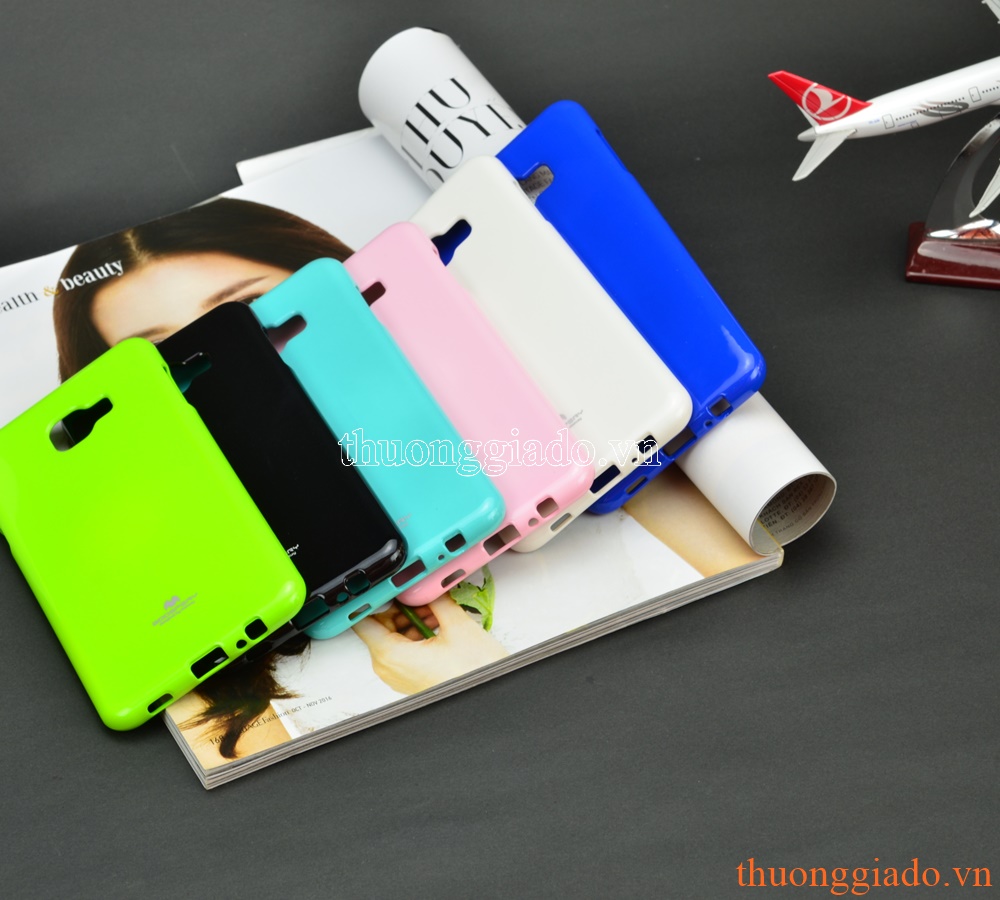 Ốp lưng silicone Samsung Galaxy C7 (loại thời trang, hiệu Jelly Mercury)