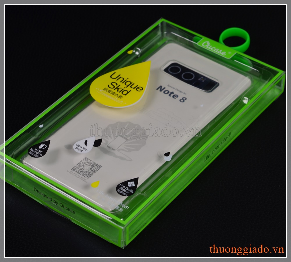 Ốp lưng silicone Samsung Note 8/ N950 (trong suốt, hiệu Vu case)