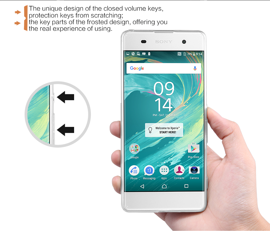 Ốp lưng silicone Sony Xperia XA (5.0"),hiệu NillKin, TPU Case